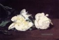 Zweig der weißen Pfingstrosen Mit Astschere Blume Impressionismus Edouard Manet